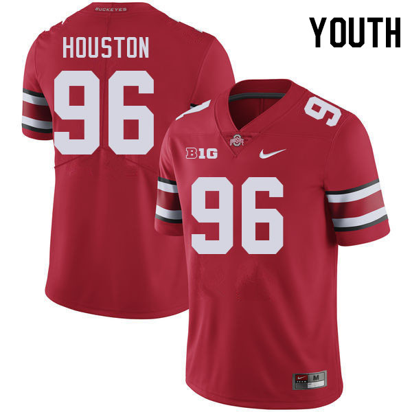 Youth #96 Eddrick Houston Ohio State Buckeyes College Football Jerseys Stitched-Red